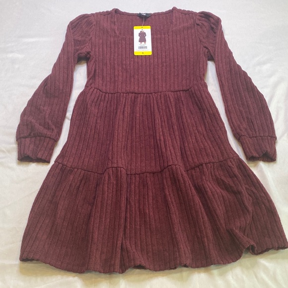 Frye Burgundy Ribbed Midi Dress Size Small - Picture 6 of 10